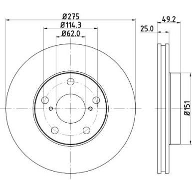 Hella | Bremsscheibe | 8DD 355 118-691