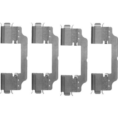 Hella | Zubehörsatz, Scheibenbremsbelag | 8DZ 355 203-301