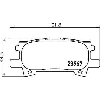 Hella | Bremsbelagsatz, Scheibenbremse | 8DB 355 010-621