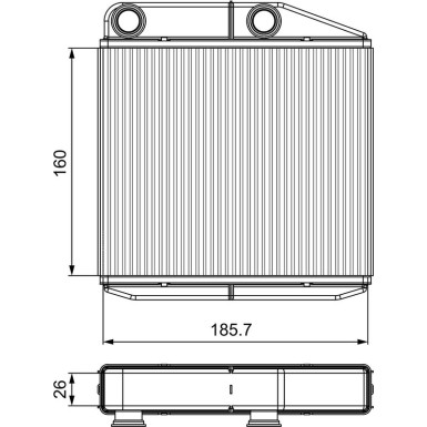 811502 Wärmetauscher, Innenraumheizung