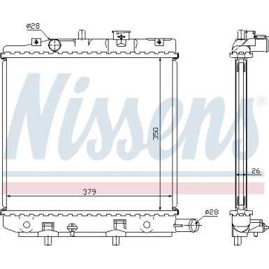 Nissens | Kühler, Motorkühlung | 62455A