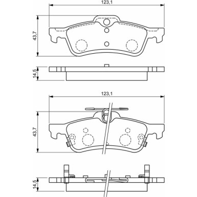 BOSCH Bremsbelagsatz, Scheibenbremse 0 986 494 719