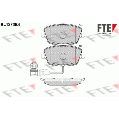 FTE | Bremsbelagsatz, Scheibenbremse | 9010456