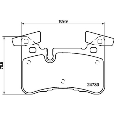 8DB 355 015-721 Bremsbelagsatz, Scheibenbremse