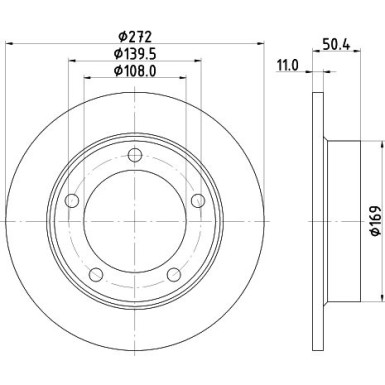 Hella | Bremsscheibe | 8DD 355 100-381