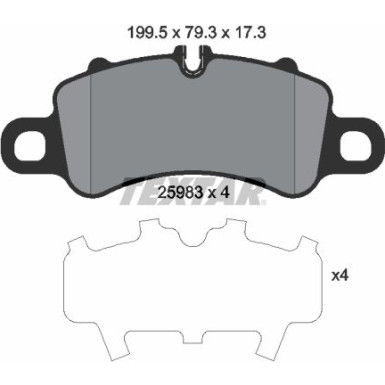 2598301 Bremsbelagsatz, Scheibenbremse