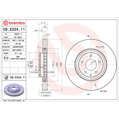 Brembo | Bremsscheibe | 09.E034.11