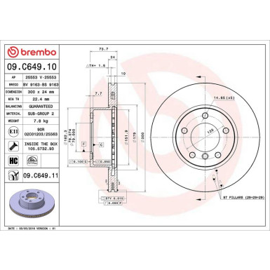 Brembo | Bremsscheibe | 09.C649.11