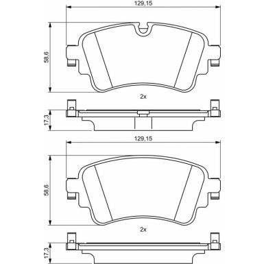 BOSCH Bremsbelagsatz, Scheibenbremse 0 986 494 833