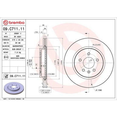 Brembo | Bremsscheibe | 09.C711.11
