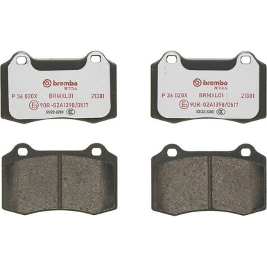 Brembo | Bremsbelagsatz, Scheibenbremse | P 36 020X Brembo | Bremsbelagsatz, Scheibenbremse | P 36 020X