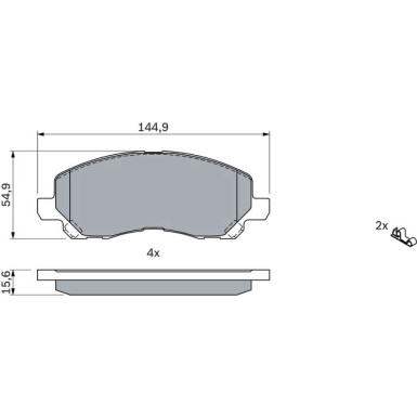 0 986 424 716 Bremsbelagsatz, Scheibenbremse