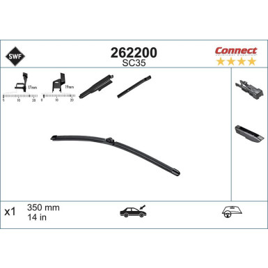 SWF Wischblatt Scheibenwischer ALTERNATIVE CONNECT 262200