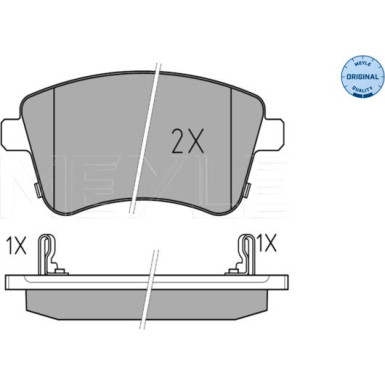Meyle Bremsbelagsatz, Scheibenbremse MEYLE-ORIGINAL: True to OE 025 251 8419/W