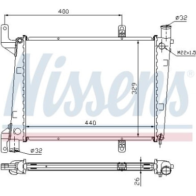 Nissens | Kühler, Motorkühlung | 65561A