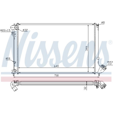 Nissens | Kühler, Motorkühlung | 63732