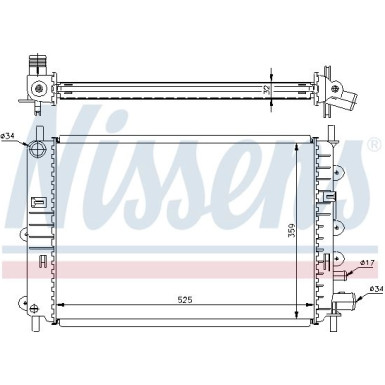 Nissens | Kühler, Motorkühlung | 62217A