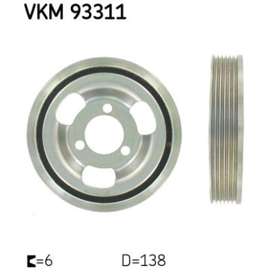SKF | Riemenscheibe, Kurbelwelle | VKM 93311