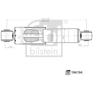 febi bilstein | Stoßdämpfer | 194194