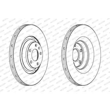Ferodo Bremsscheibe PREMIER Coat+ disc DDF1238C-1
