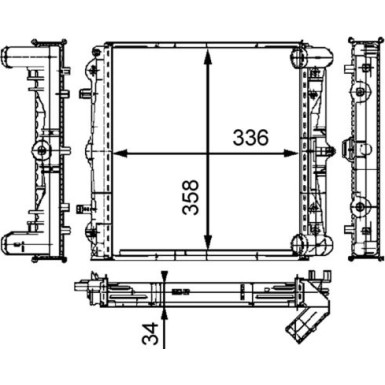 Mahle | Kühler, Motorkühlung | CR 383 000S