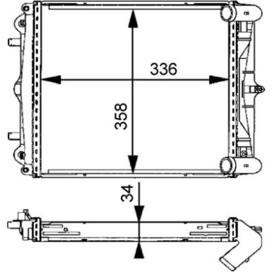 Mahle | Kühler, Motorkühlung | CR 370 000S