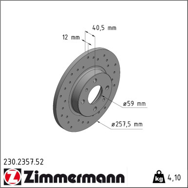 230.2357.52 Bremsscheibe SPORT Z
