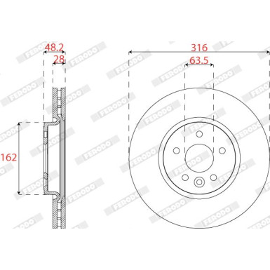 Ferodo | Bremsscheibe | DDF2794C Ferodo | Bremsscheibe | DDF2794C