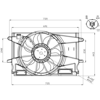 47951 Lüfter, Motorkühlung 47951 Lüfter, Motorkühlung