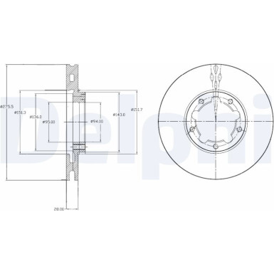 Delphi | Bremsscheibe | BG4217