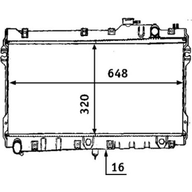 Mahle | Kühler, Motorkühlung | CR 185 000S