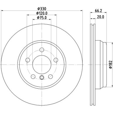 Hella Pagid | Bremsscheibe | 8DD 355 129-641