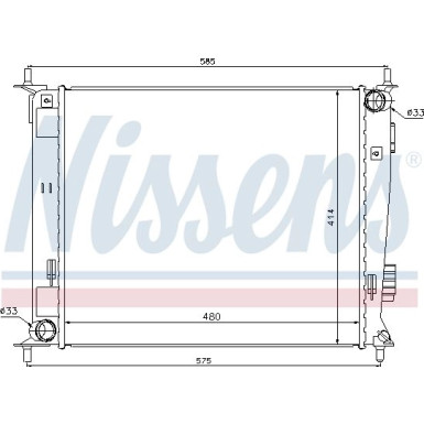 Nissens | Kühler, Motorkühlung | 66742