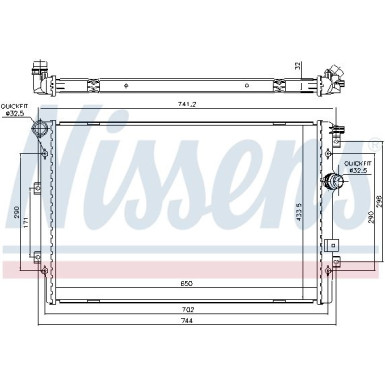 Nissens | Kühler, Motorkühlung | 65330