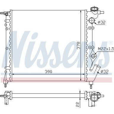 Nissens | Kühler, Motorkühlung | 63929