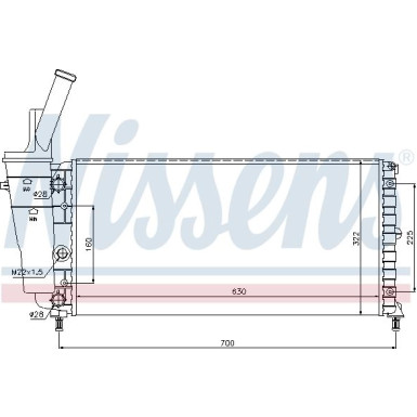 Nissens | Kühler, Motorkühlung | 61892