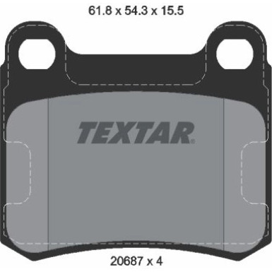 Textar Bremsbelagsatz, Scheibenbremse Q+ 2068701