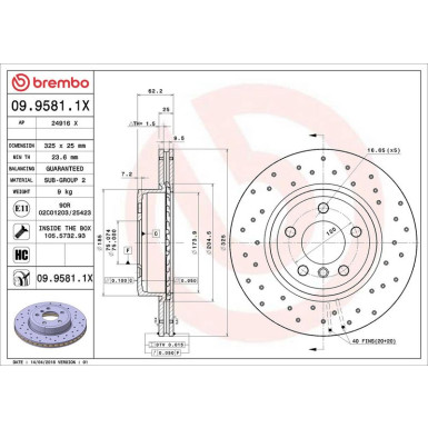 Brembo | Bremsscheibe | 09.9581.1X