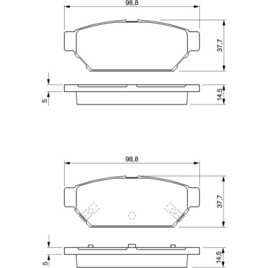 BOSCH Bremsbelagsatz, Scheibenbremse 0 986 424 464 BOSCH Bremsbelagsatz, Scheibenbremse 0 986 424 464
