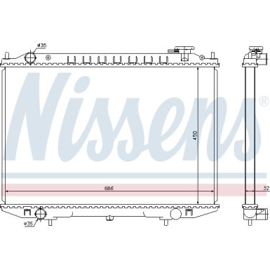 Nissens | Kühler, Motorkühlung | 68721