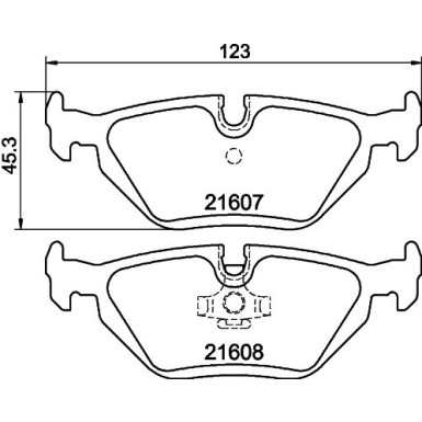 Hella | Bremsbelagsatz, Scheibenbremse | 8DB 355 007-511