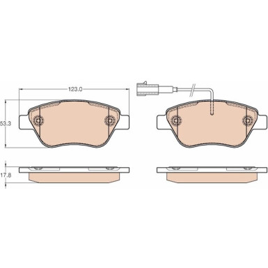 TRW Bremsbelagsatz, Scheibenbremse COTEC GDB1654