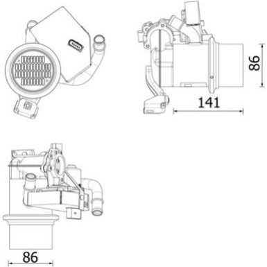 CE 14 000P Kühler, Abgasrückführung BEHR *** PREMIUM LINE ***