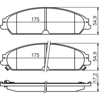 0 986 494 483 Bremsbelagsatz, Scheibenbremse