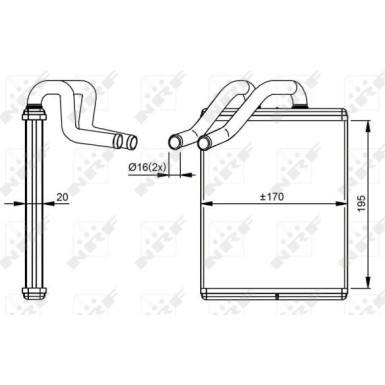 54301 Wärmetauscher, Innenraumheizung