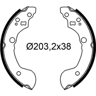 564285 Bremsbackensatz