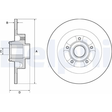 Delphi | Bremsscheibe | BG9134RSC