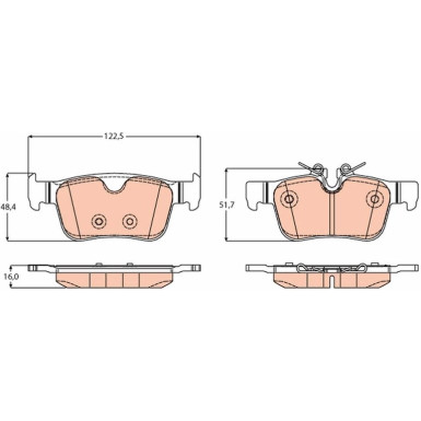 GDB2168 Bremsbelagsatz, Scheibenbremse