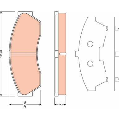 TRW | Bremsbelagsatz, Scheibenbremse | GDB1796