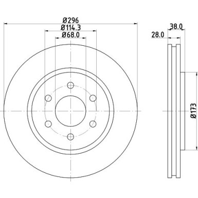 Hella Pagid | Bremsscheibe | 8DD 355 129-561